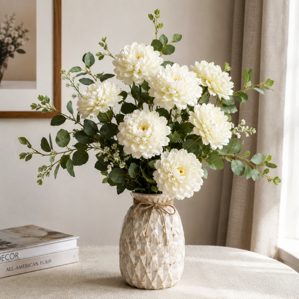 White Flower Pot