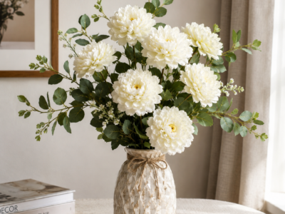 White Flower Pot