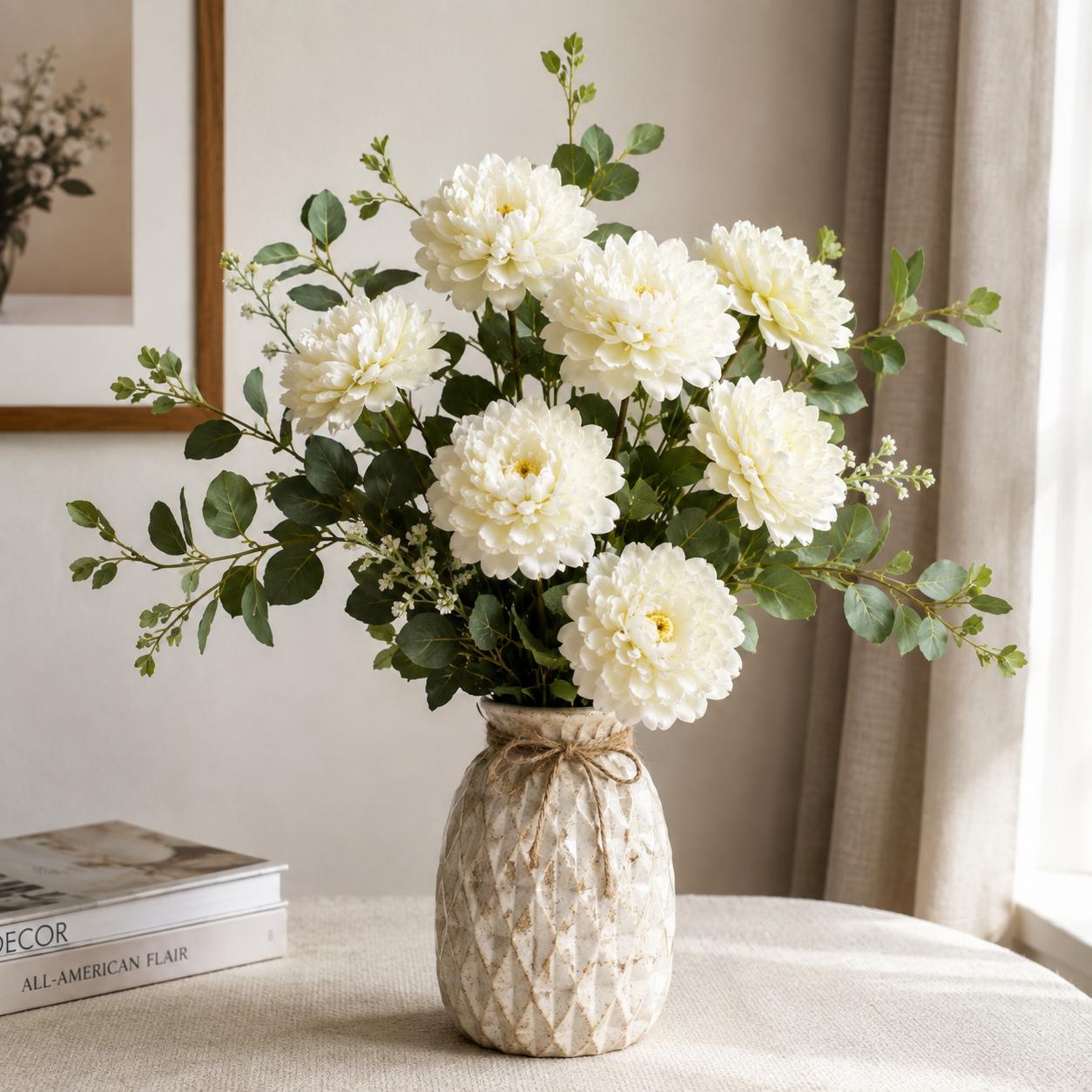 White Flower Pot