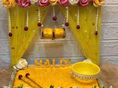 Customized Haldi Platter, Handcrafted Thali, Tray Wedding Haldi Plate for Haldi Ceremony, Marriage Decor Bride or Groom