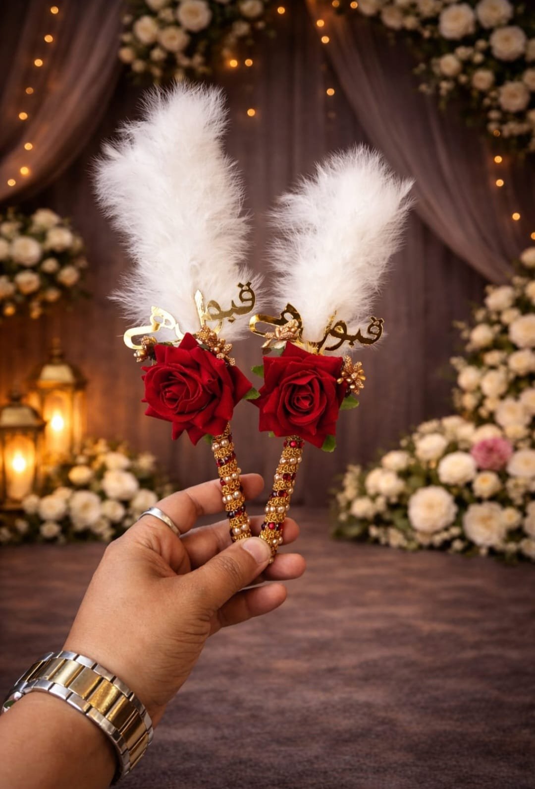 Qubool Hai Nikah Ceremony – Signature Wedding Pen for Bride & Groom | Shadi Mubarak Nikah Nama Signing Pen | Islamic Wedding Gift.