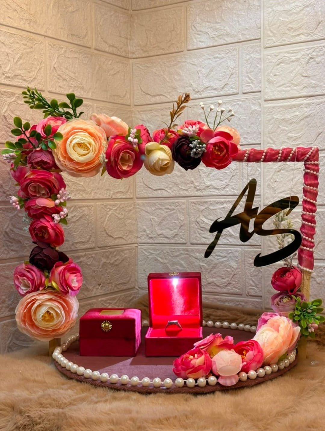 Engagement/Nikah Ring Plate for Couple