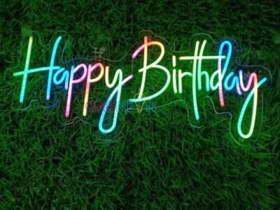 Happy Birthday Neon Signs Light LED Art Decorative Sign - for Wall Decor, Home decor, Birthday Party Decor, House Party, Size (12 x 20 inches)